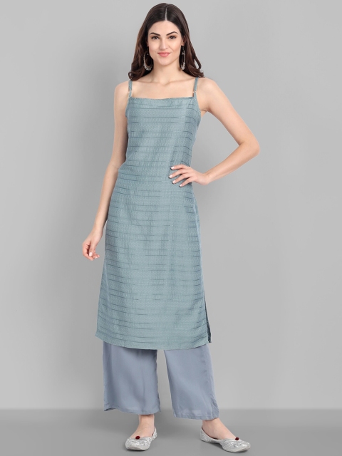 

SINGNI Women Grey Striped Kurta