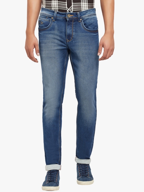 

Blue Buddha Men Blue Slim Fit Washed Heavy Fade Denim Jeans