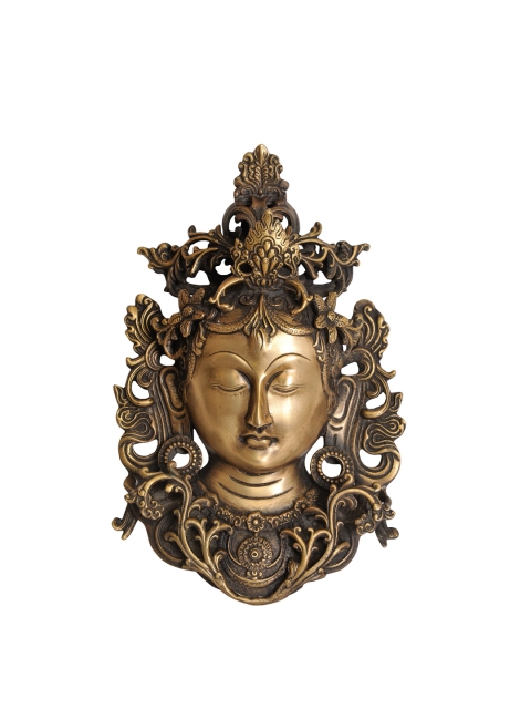 

Exotic India Gold-Toned Tibetan Buddhist Goddess Tara Mask Wall Decor