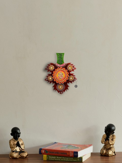 

eCraftIndia Multicoloured Papier-Mache Handcrafted Decorative Lord Ganesha Key Holder, Multi