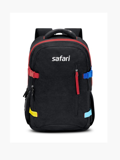 

Safari Unisex Black Brand Logo Signature Backpack
