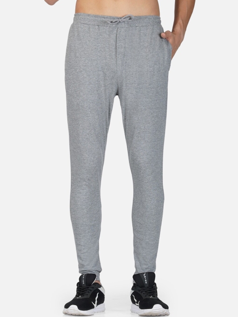 

Tinted Men Grey Melange Solid Cotton Track Pants