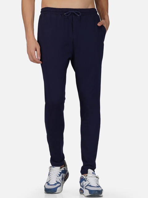 

Tinted Men Navy Blue Solid Cotton Track Pants