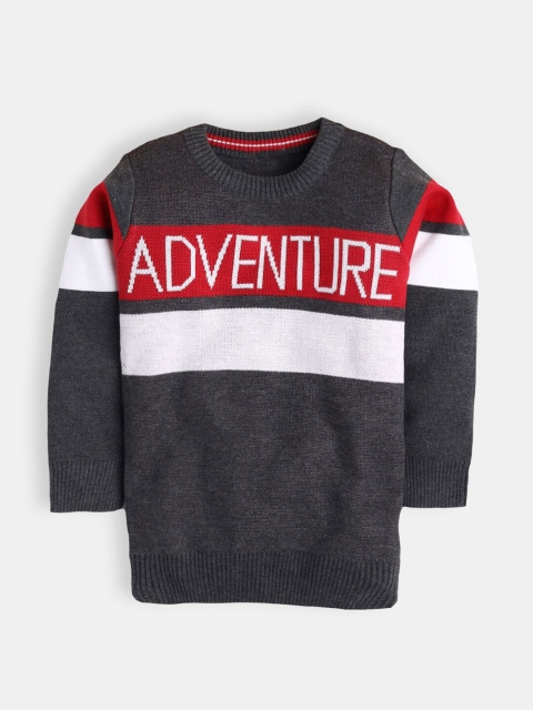 

Hopscotch Boys Grey & Red Striped Pullover