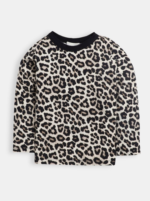 

Hopscotch Boys Grey & Black Printed T-shirt