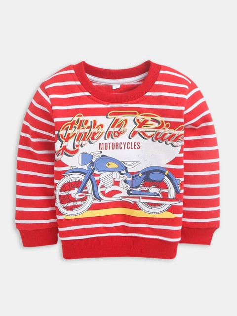 

Hopscotch Boys Red Striped Sweatshirt