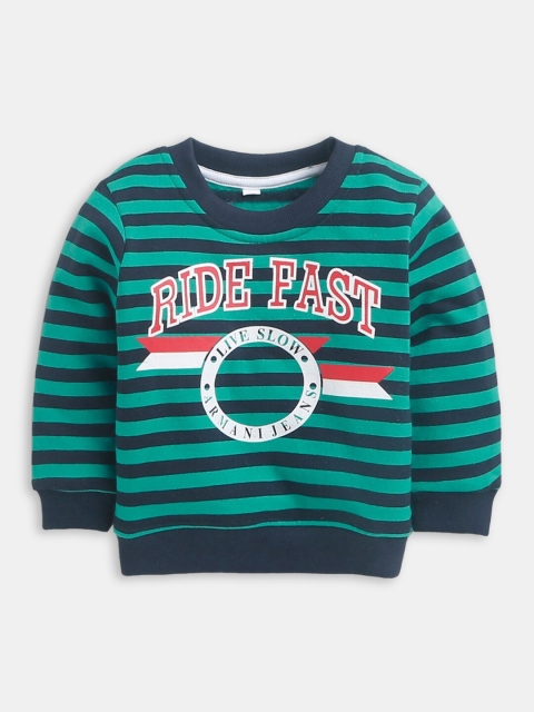 

Hopscotch Boys Blue & Green Striped Sweatshirt