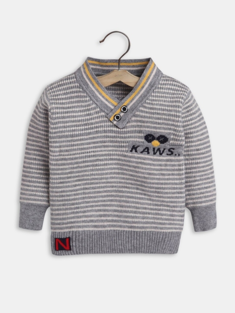 

Hopscotch Boys Grey Striped Sweatshirt