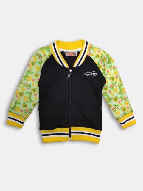 

Hopscotch Boys Black & Green Bomber Jacket