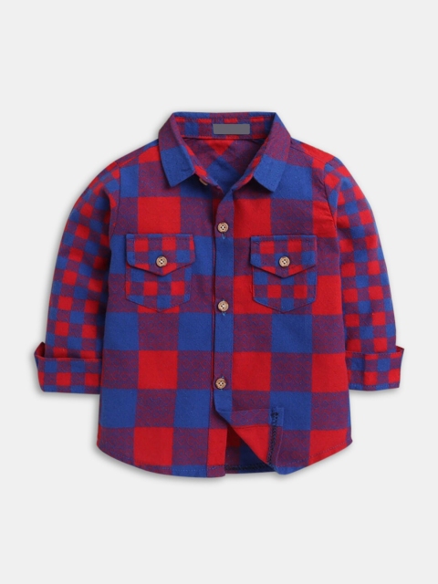 

Hopscotch Boys Red Checked Casual Shirt