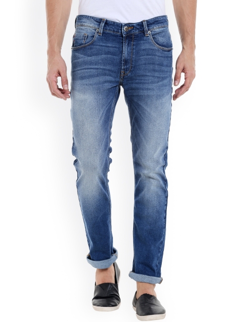 

SPYKAR Men Blue Straight Fit Low-Rise Clean Look Jeans