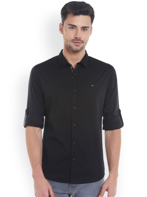 

SPYKAR Men Black Slim Fit Solid Casual Shirt