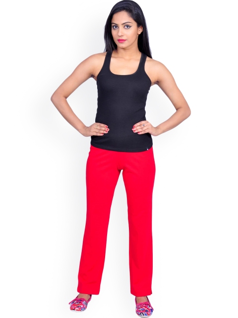 

SUTI Women Red Solid Cotton Comfort Trouser