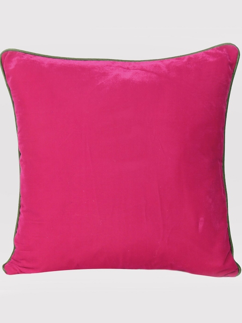 

OUSSUM Pink & Green Velvet Square Cushion Covers