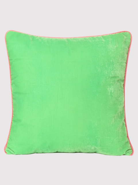 

OUSSUM Green & Pink Velvet Square Cushion Covers