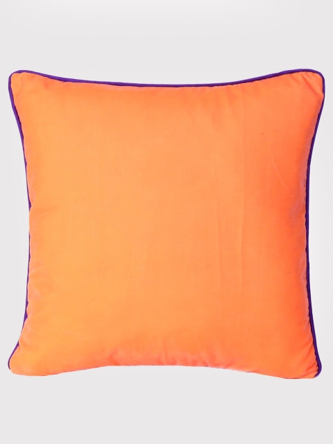 

OUSSUM Orange & Purple Velvet Square Cushion Cover