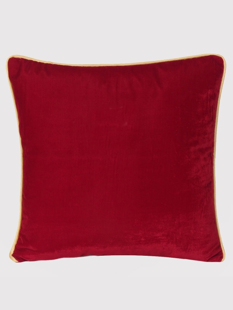 

OUSSUM Maroon Velvet Square Cushion Cover with Zipper