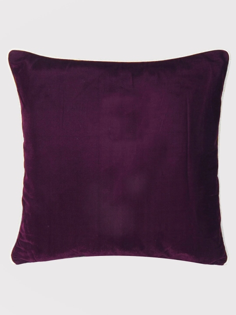 

OUSSUM Violet & White Velvet Square Cushion Covers