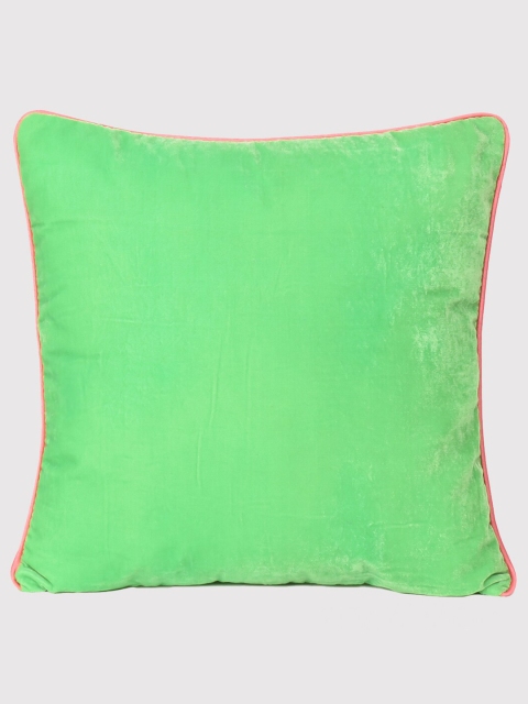

OUSSUM Green & Pink Velvet Square Cushion Covers