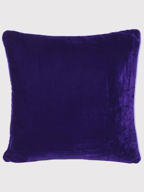 

OUSSUM Purple & White Velvet Square Cushion Covers