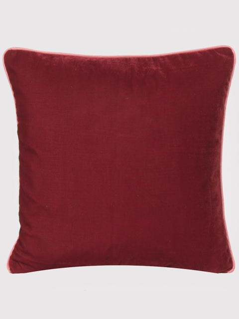 

OUSSUM Maroon Velvet Square Cushion Cover