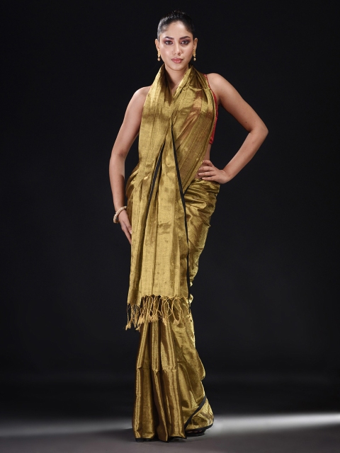 

BEATITUDE Gold-Toned Tissue Saree