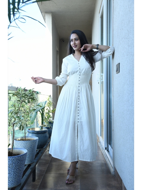 

Mulmul By Arabella Off White Maxi Dress