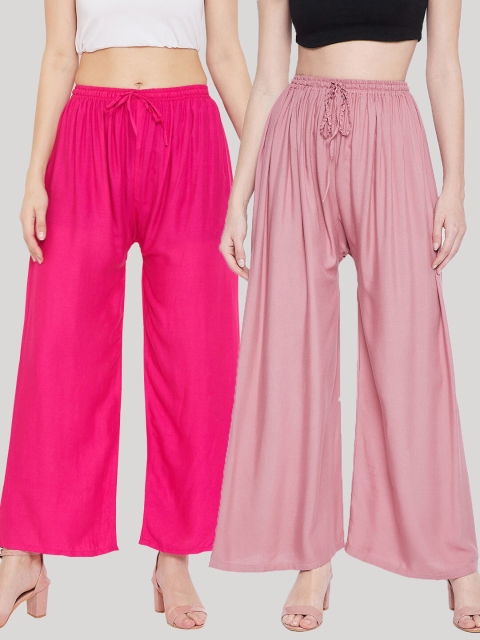 

Clora Creation Women Pink Pack Of 2Ethnic Palazzos