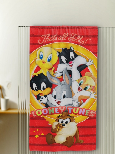 

YK Kids Red Printed Pure-Cotton 280 GSM Bath Towels