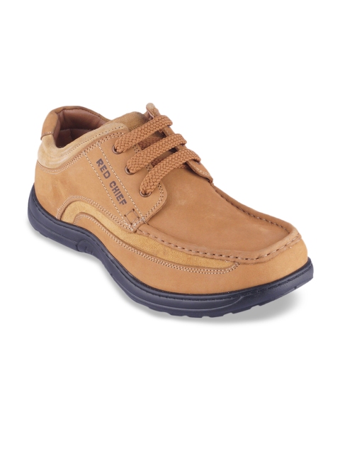 

Red Chief Men Rust Textured Leather Sneakers