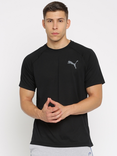 

Puma Men Black Solid Round Neck DryCELL DRI-RELEASE SS T-shirt