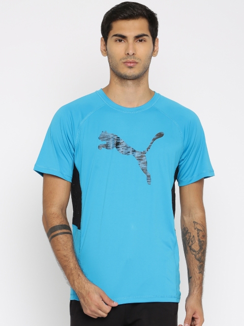 

PUMA Men Blue Printed T-shirt
