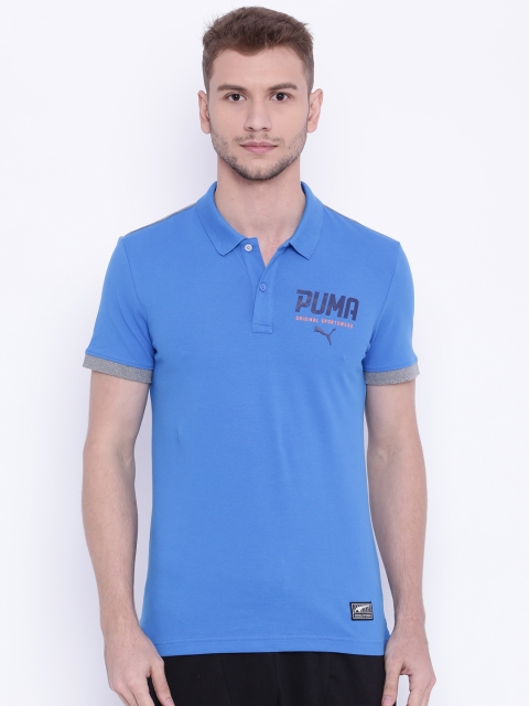 

Puma Men Blue Slim Fit Polo T-shirt