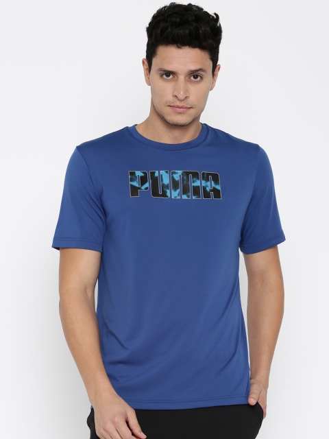 

Puma Men Blue Printed Slim Fit T-shirt