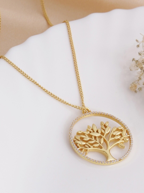 

EK BY EKTA KAPOOR Women Gold-Plated & White Brass Necklace