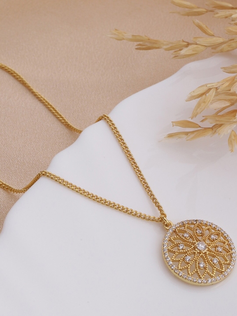 

EK BY EKTA KAPOOR Women Gold-Toned & White Brass Chain