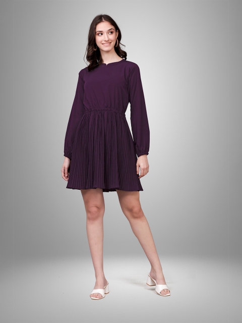 

Sarvayog Fashion Purple Georgette Dress