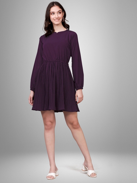 

Sarvayog Fashion Purple Georgette Dress