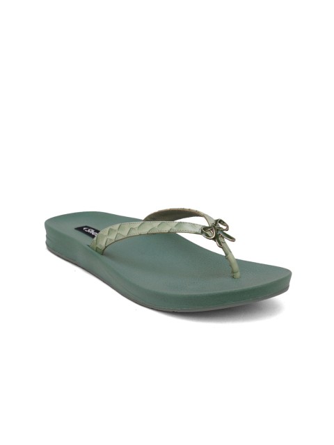 

Sherrif Shoes Women Green Thong Flip-Flops