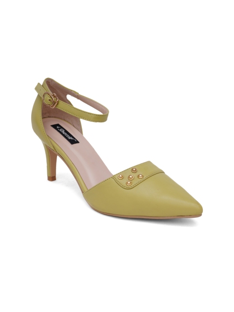 

Sherrif Shoes Yellow Party Pumps with Buckles