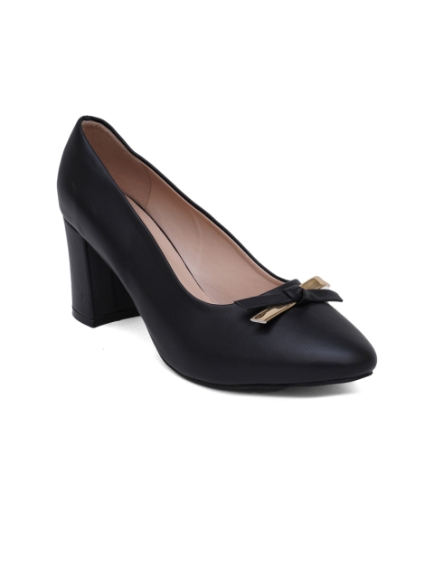 

Sherrif Women Black Kitten Heels Pumps with Bows