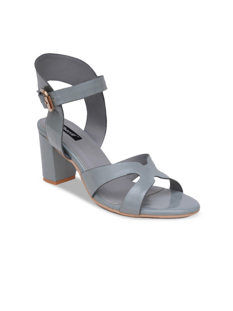 

Sherrif Shoes Grey Party Block Gladiators with Buckles