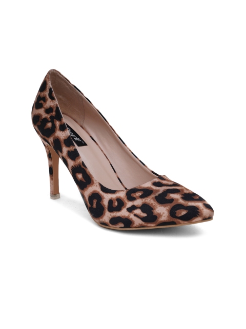 

Sherrif Shoes Beige Printed Party Pumps