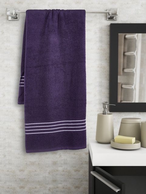 

Raymond Home Purple Cotton 450 GSM Bath Towel
