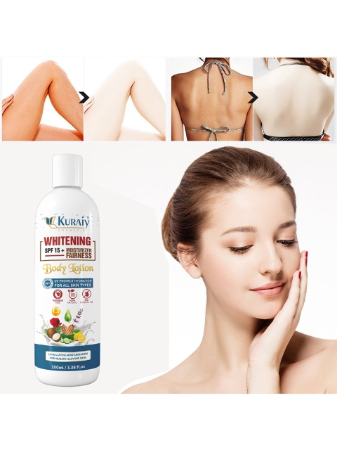 

KURAIY Whitening Body Lotion On SPF15+ Skin Lighten & Brightening Body Lotion Cream 100ml, White