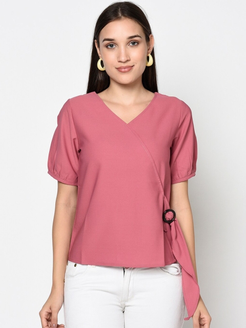 

Miss Grace Pink Wrap Top