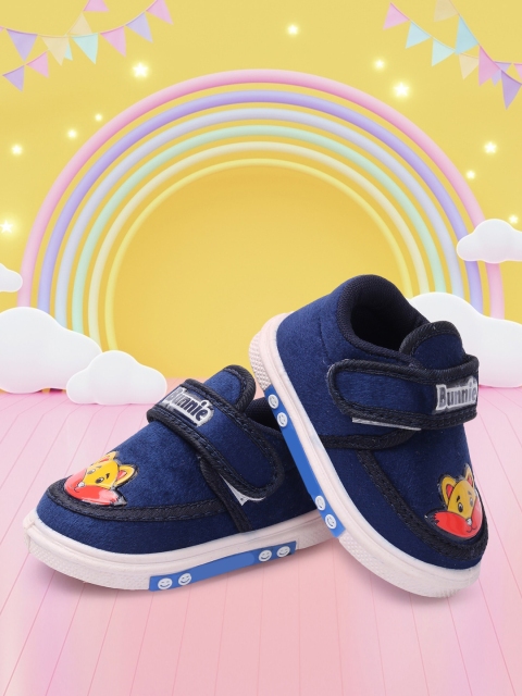 

FAST TRAX Unisex Kids Blue Woven Design Slip-On Sneakers