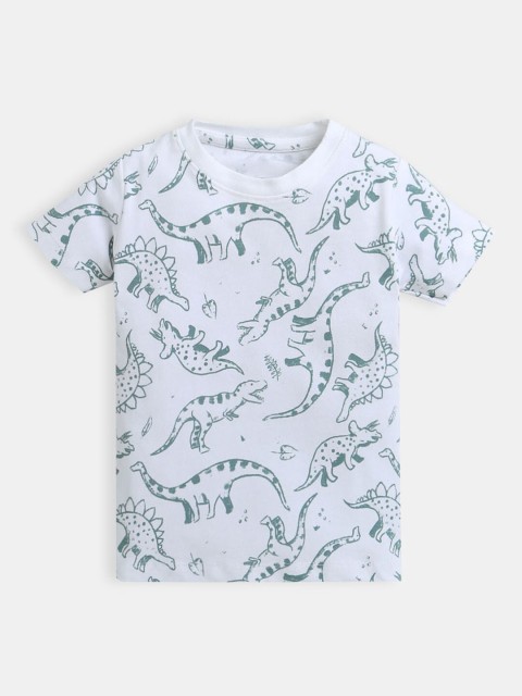 

Hopscotch Boys White Printed T-shirt