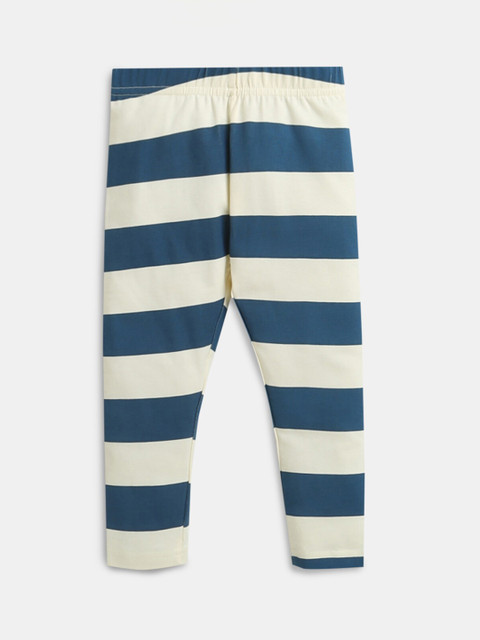 

Hopscotch Girls Blue Striped Cotton Legging