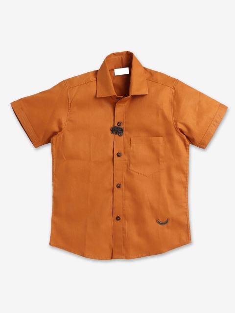 

Hopscotch Boys Yellow Casual Shirt